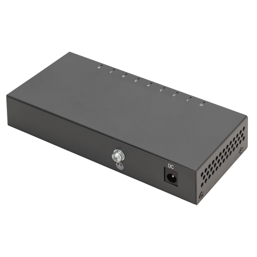 DIGITUS 8-PORT GIGABIT SWITCH, DESKTOP, UNMANAGED, METALLGEHÄUSE