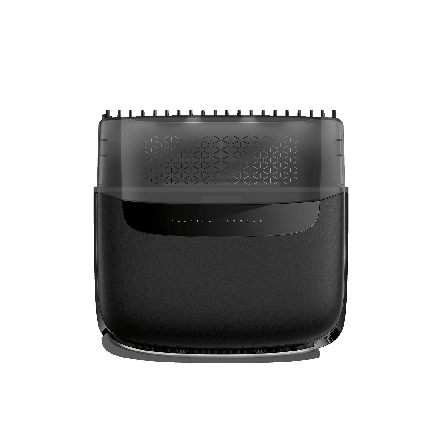 EcoFlow Stream Batterie mit modernem Design und halbtransparentem Deckel mit Muster