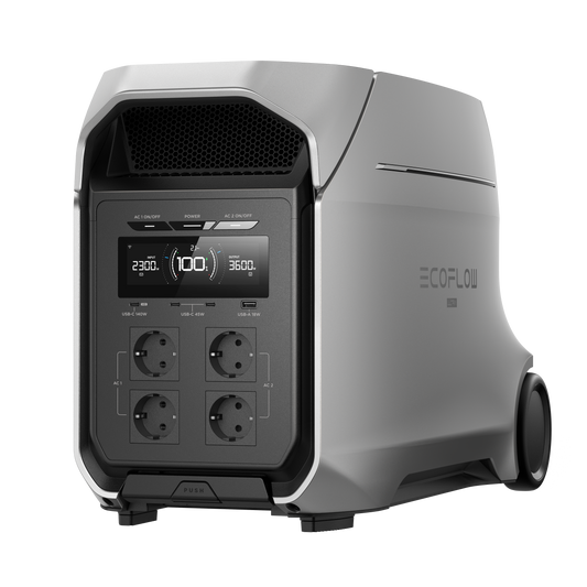 EcoFlow DELTA 3 Ultra Plus Powerstation mit Display und vielseitigen Anschlüssen für mobilen Strom