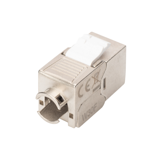 DIGITUS CAT 6A Keystone Modul geschirmt mit werkzeugfreiem Anschluss für Netzwerkinstallationen