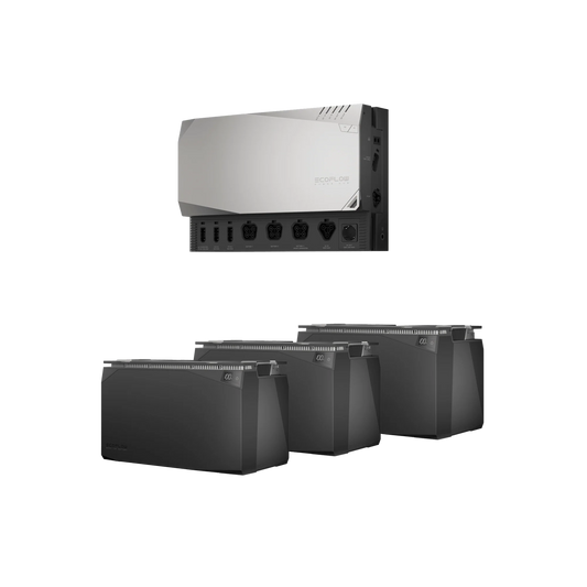 EcoFlow Power Kit und drei Batteriemodulen für 15kWh Energiespeicherung