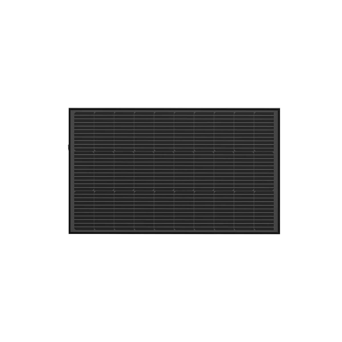 EcoFlow 100W Solarpanel mit rechteckigem Design und klar sichtbarer Zellstruktur