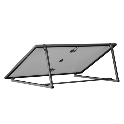 Rückansicht eines montierten Solarpanels auf verstellbarer Halterung für optimale Ausrichtung