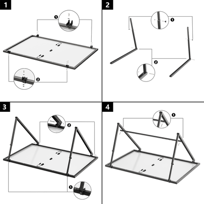 Montageanleitung für verstellbare Solarpanel Halterung mit schrittweiser Aufbauanleitung