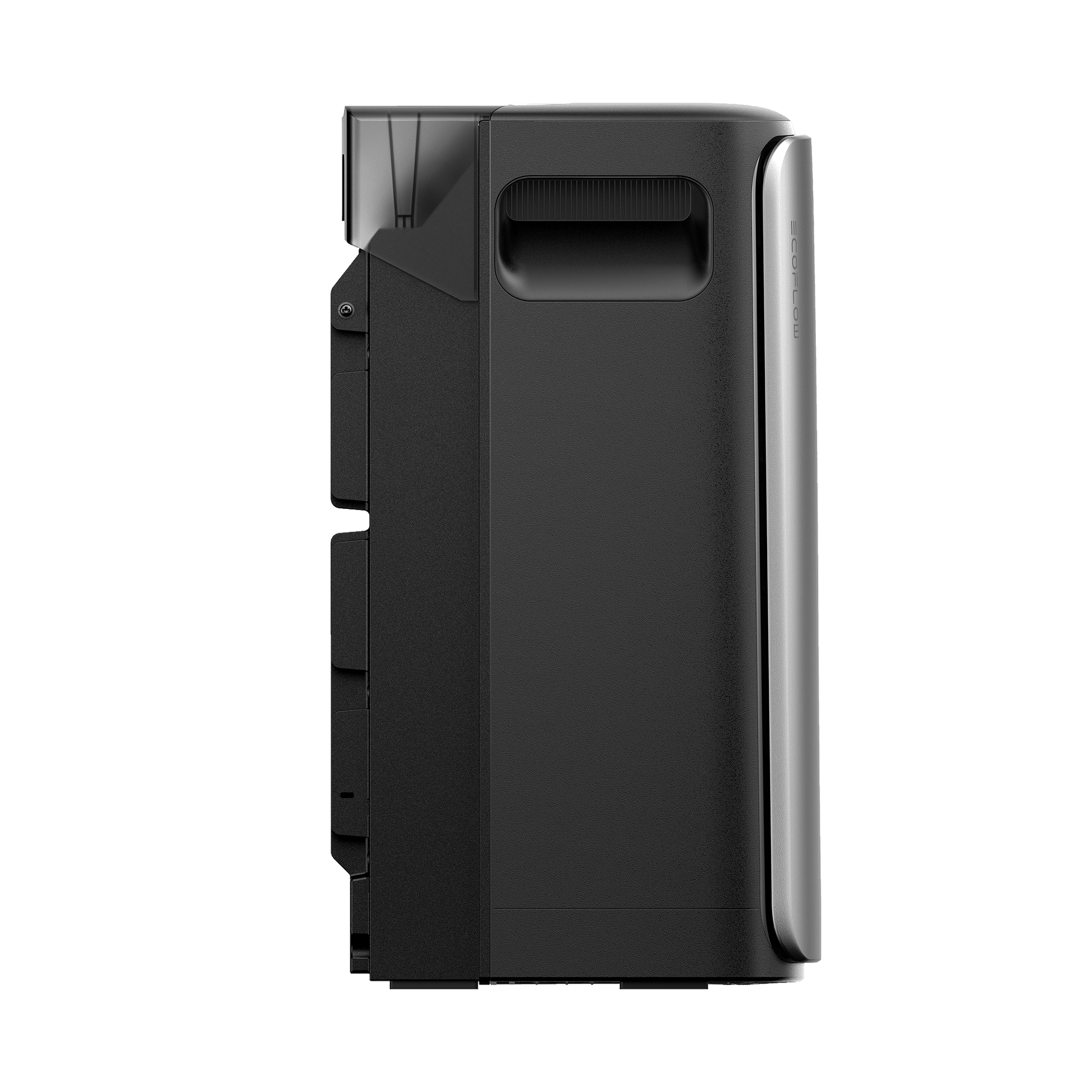 EcoFlow Stream Batterie mit Tragegriff silbernem Gehäuse und integriertem AC Anschluss