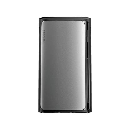 EcoFlow Stream Batterie mit schwarzem Rahmen silberner Front und vertikalem Logo