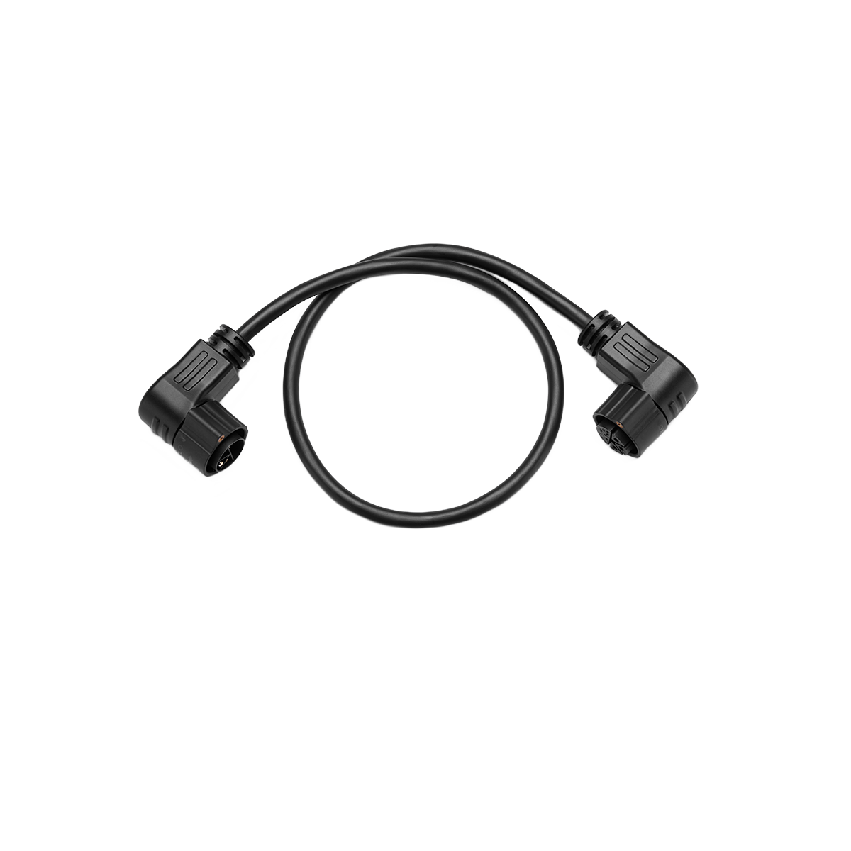 Schwarzes EcoFlow Parallelkabel mit zwei Steckverbindern und mehrfachen Kontaktpins