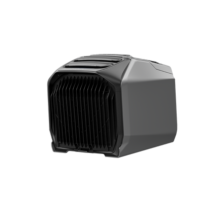 Moderner EcoFlow Wave 3 Luftkühler in grauer Farbe mit großem Frontgitter für Luftstrom
